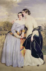 Mme Partridge et sa sœur Mlle Croker, vers 1850